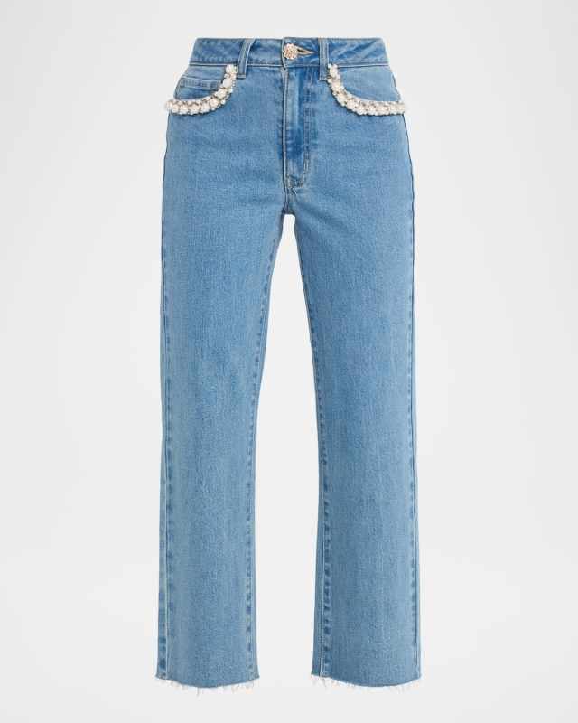 Baylor Embellished Straight-Leg Jeans